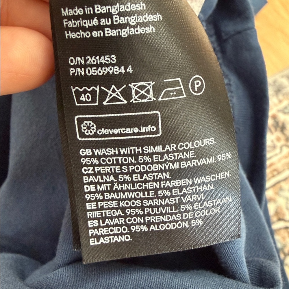 H&M Deep Blue Long Sleeve Tee - Picture 5 of 5